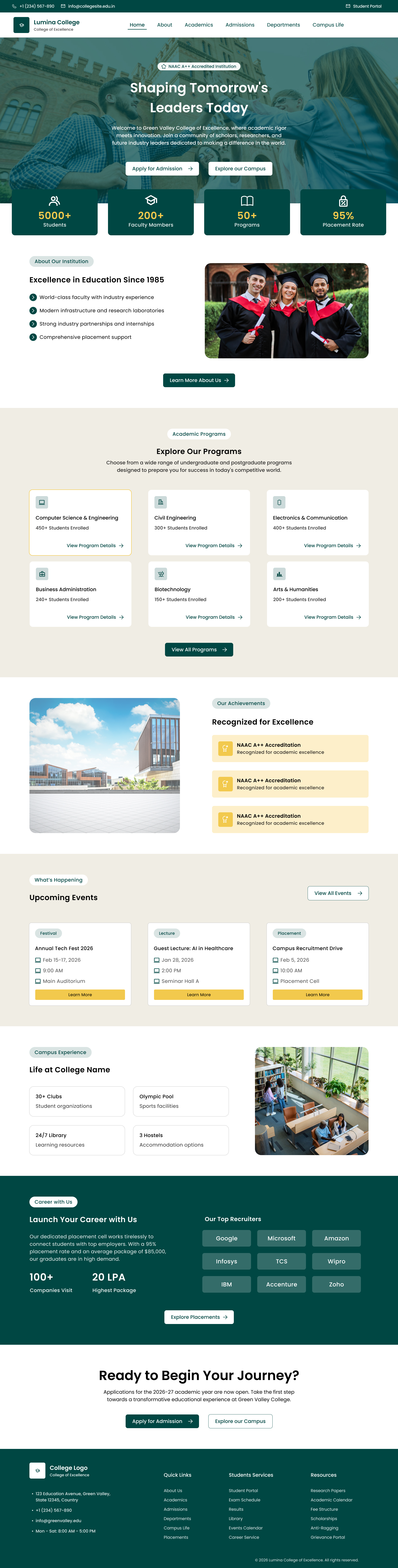 College Website Design