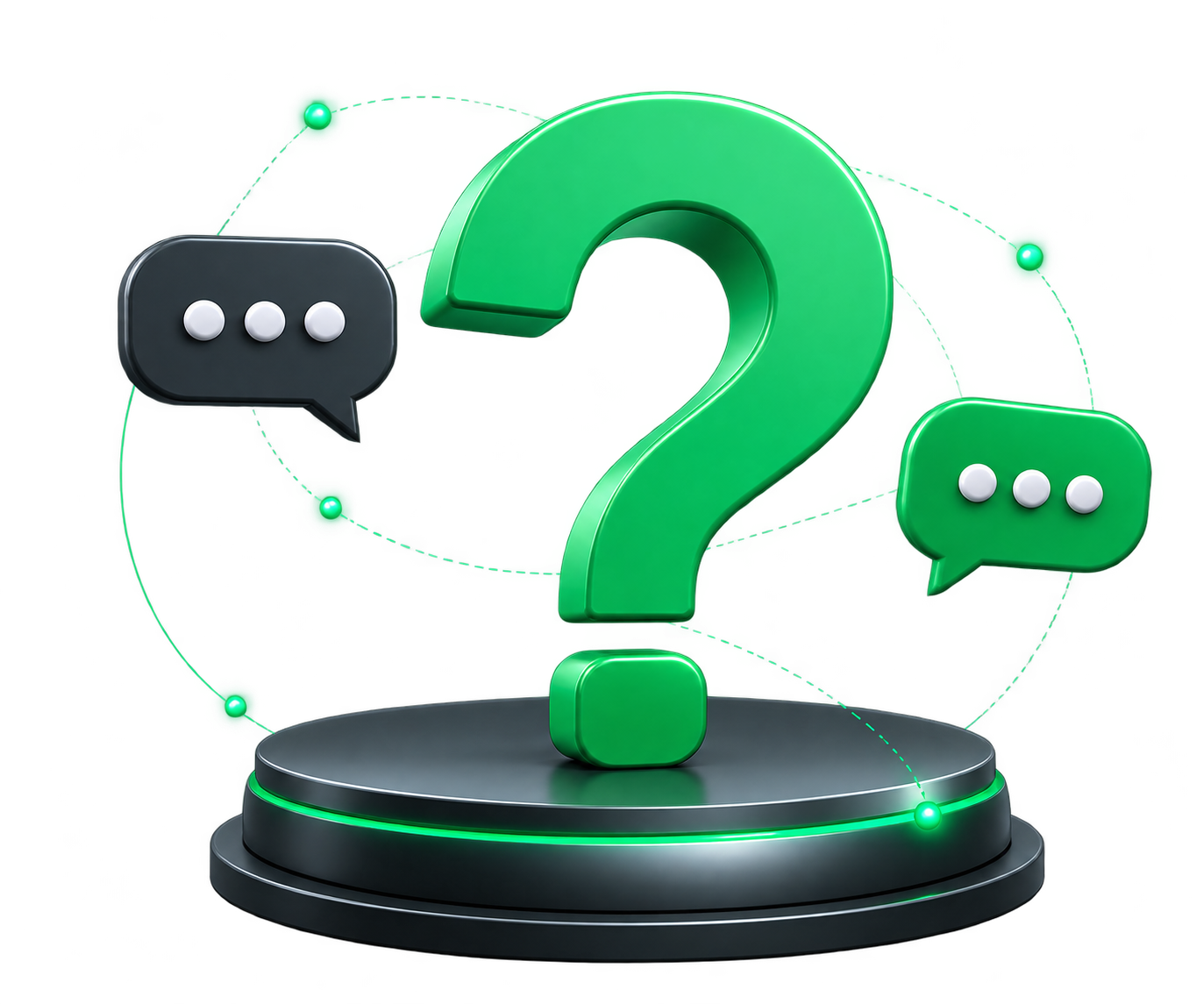FAQ 3D Question Mark Graphic