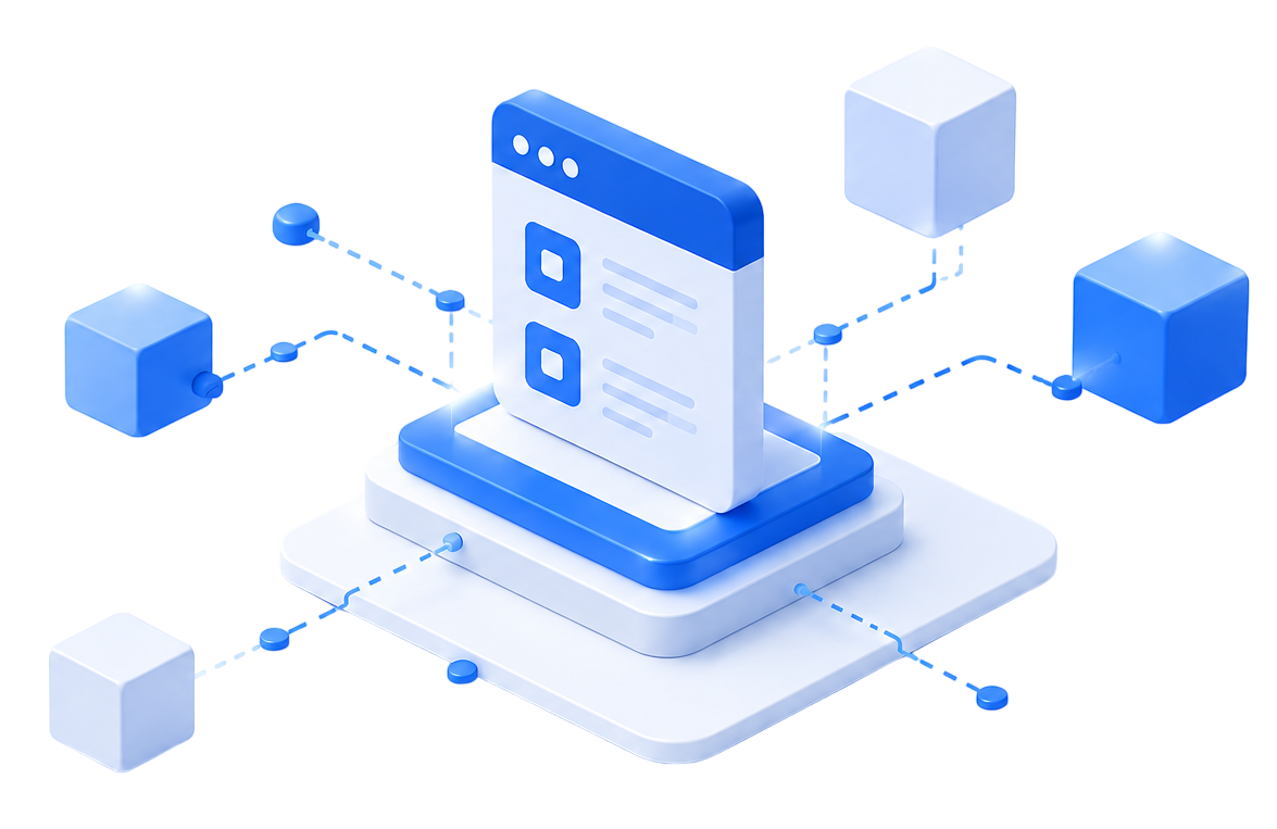 App Modernisation & Integration 3D Illustration