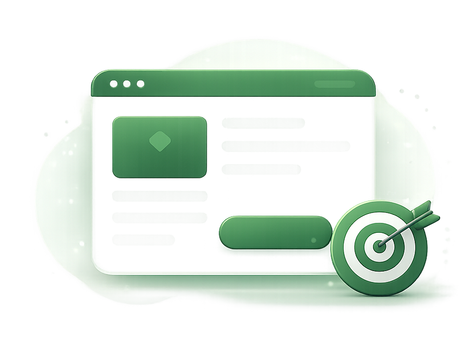 Landing Page Development 3D Illustration