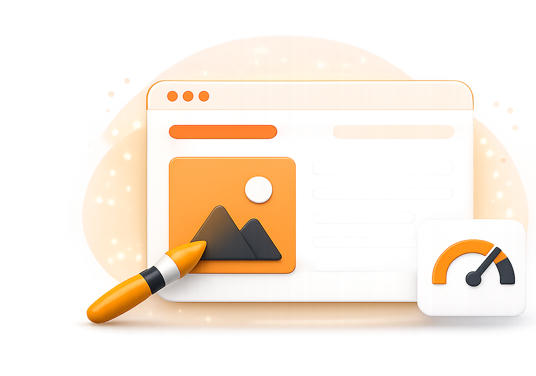 Website Redesign 3D Illustration